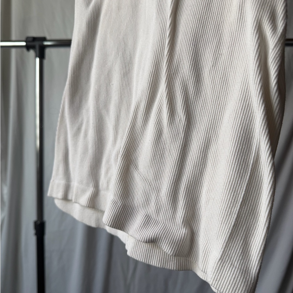 C&C California Cream Ribbed Polo V-Notch Tank - Picture 5 of 5